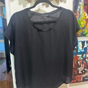 Banana Republic Black Sheer Blouse